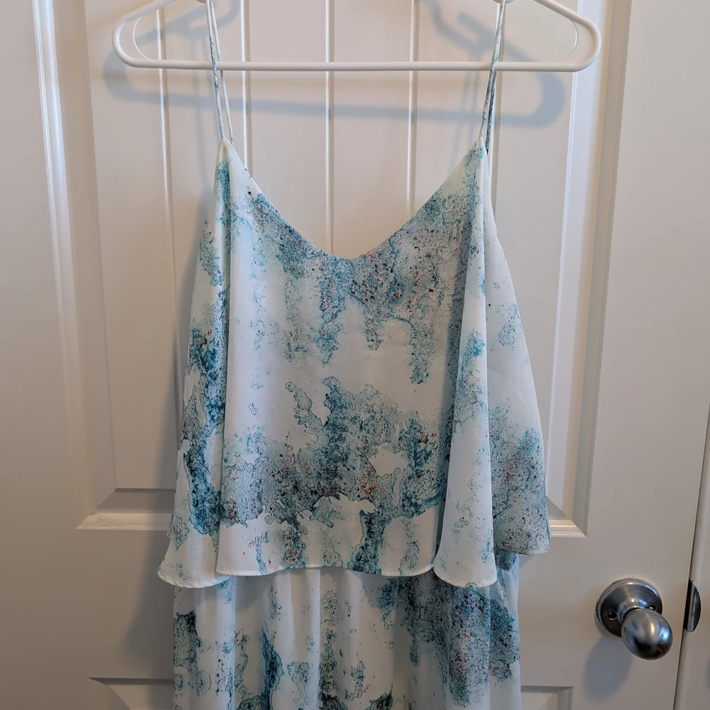 Massimo Blue and White Maxi Dress - Picture 2 of 8